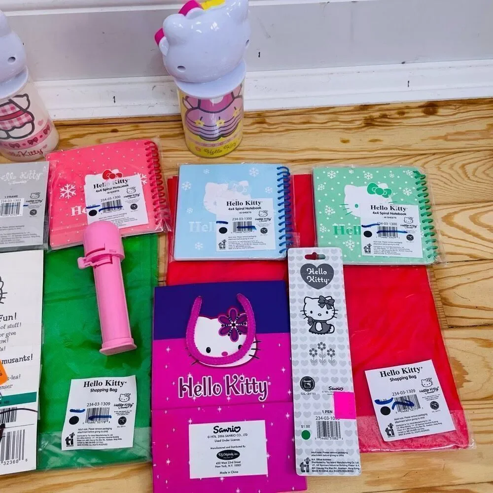 NEW Vintage Hello Kitty Sanrio Deadstock Large Lot Bags Pen Notebooks Sticker‎